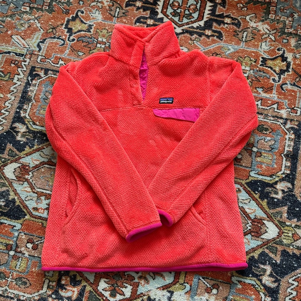 Patagonia Vibrant Coral Fleece Jacket